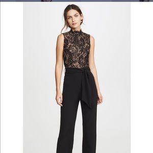 NWT Misha Collection Black Lace Jumpsuit